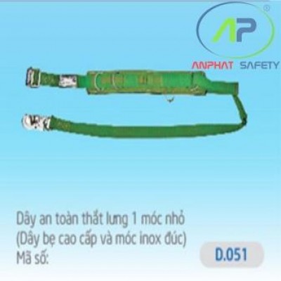 Dây an toàn 1 móc nhỏ D.051 (dây xịn, móc Inox)